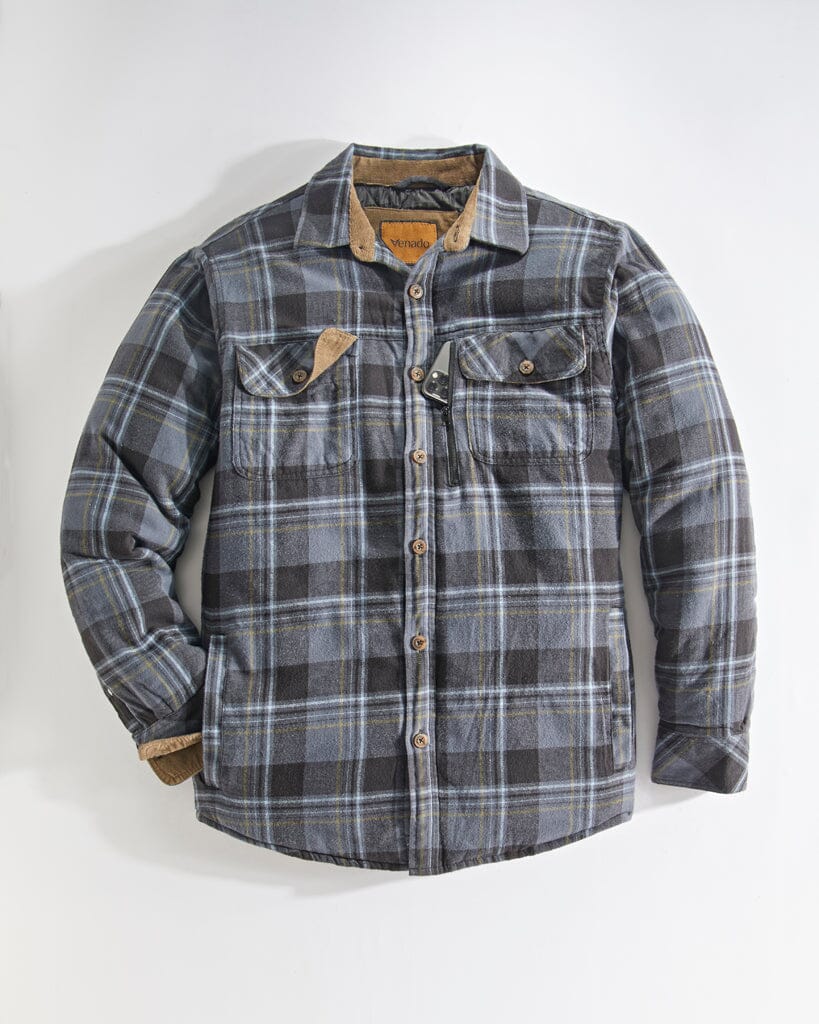 Pile-Lined Flannel Shirt Jacket