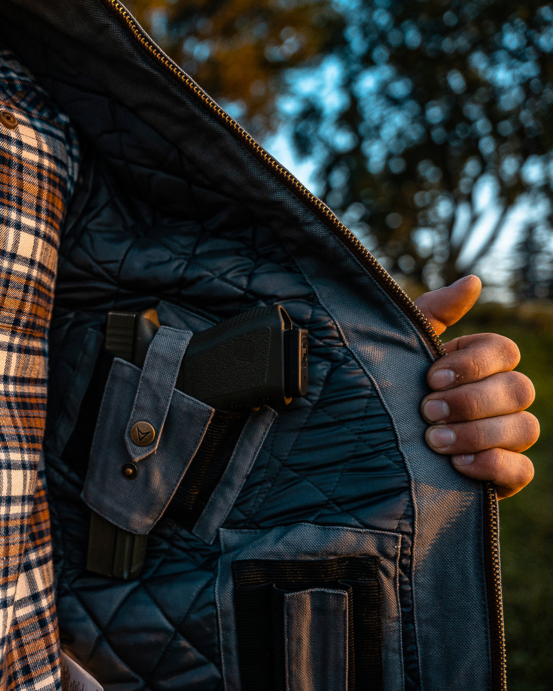 Concealed Carry Canvas Vest