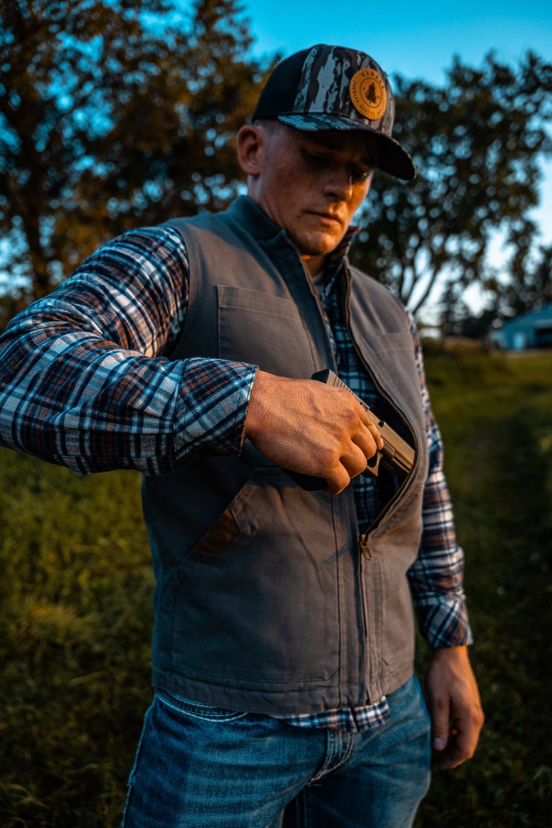 Concealed Carry Canvas Vest