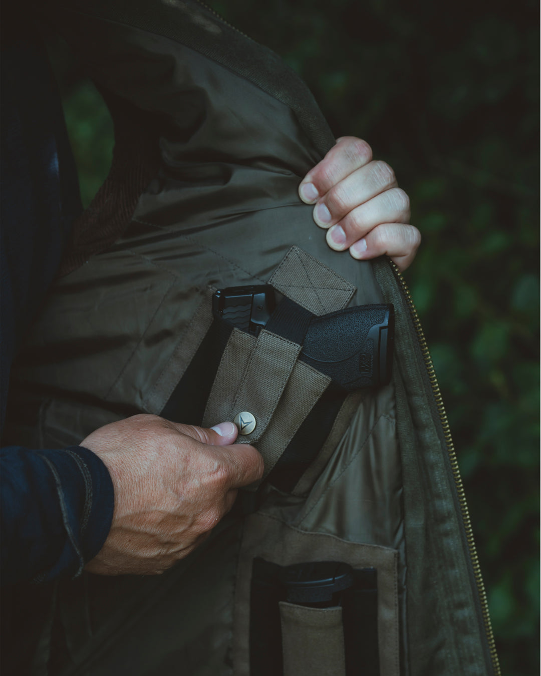 Defender Concealed Carry Waxed Canvas Vest