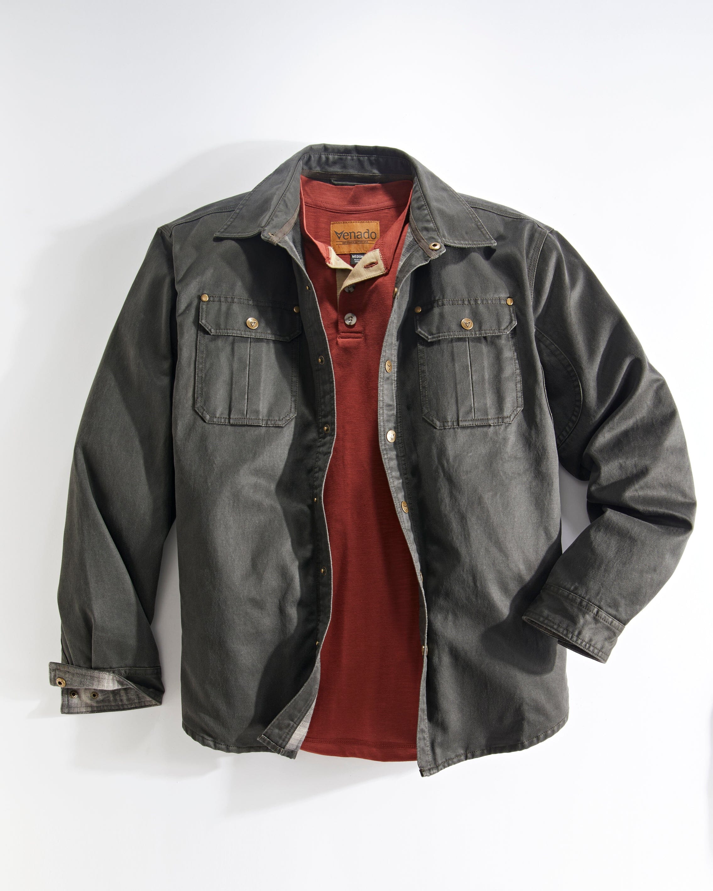 Men's journeyman flannel shop lined rugged shirt jacket