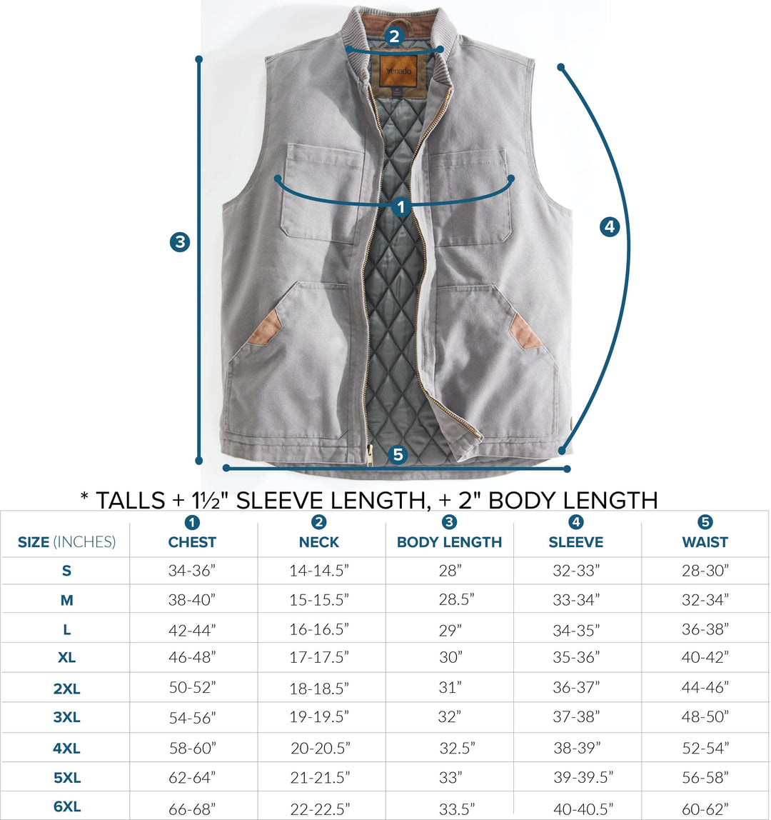Venado Concealed Carry Vest for Men - Heavy Duty Canvas - Conceal
