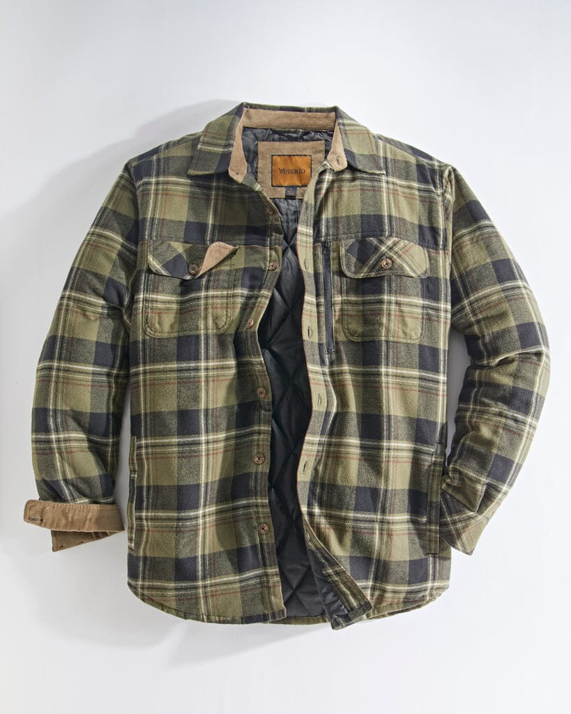 Flannel shirt deals with quilted lining